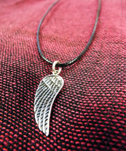 Angel Wings Pendant Silver Handmade Necklace Sterling 925 Gothic Dark Jewelry