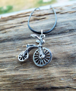 Bicycle Bike Pendant Silver Handmade Necklace Sterling 925 Transport Transition Freedom Symbol Vintage Antique Boho Jewelry