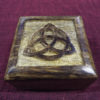 Box Wooden Chest Mango Tree Triquetra Celtic Jewelry Handmade Carved Treasure Chest Eco Friendly Home Decor Trinket 9
