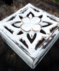 Box Wooden Flower Jewelry Carved Handmade Antique Vintage Home Decor Indian Floral Mango Tree Wood Trinket Treasure Chest Eco Friendly