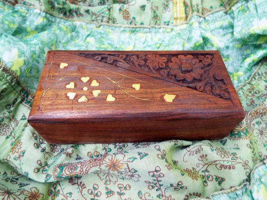Box Wooden Jewelry Carved Handmade Balinese Home Decor Indian Floral Treasure Chest Trinket 4