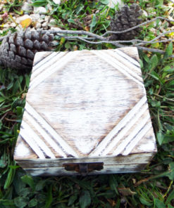 Box Wooden Jewelry Diamond Carved Handmade Antique Vintage Home Decor Mango Tree Wood Trinket Treasure Chest Eco Friendly