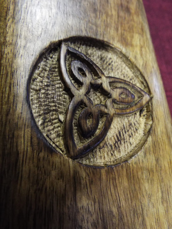 Box Wooden Mango Tree Triquetra Celtic Jewelry Handmade Carved Eco Friendly Home Decor Trinket