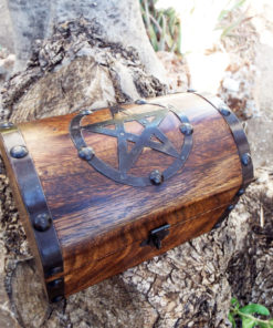 Box Wooden Pentagram Star Wiccan Magic Witch Spell Treasure Chest Ritual Wooden Handmade Gothic Dark Handcrafted