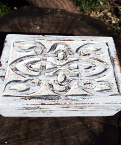 Box Wooden Trinket Wood Chest Handmade Jewelry Celtic Knot Carved Mango Tree Wood Eco Friendly Home Decor