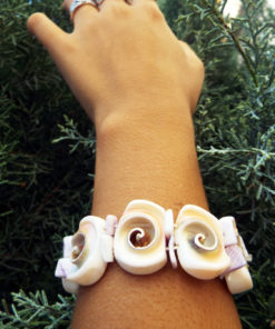 Bracelet Shell Seashell Spiral Handmade Cuff Beach Jewelry Ocean Summer Sea