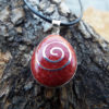 Coral Pendant Gemstone Silver Red Necklace Handmade Sterling 925 Ocean Sea Tear Teardrop Summer Beach Good Fortune Luck Jewelry