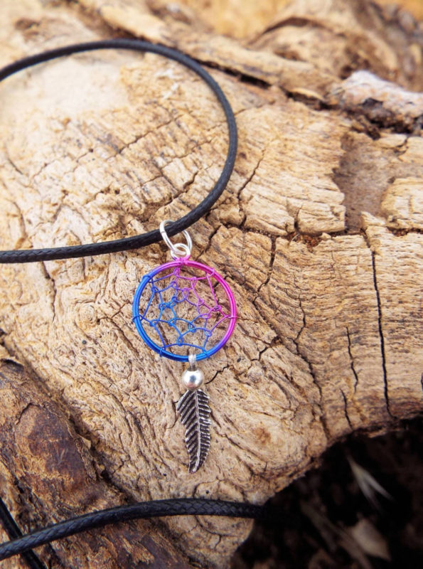 Dreamcatcher Pendant Silver Necklace Handmade Sterling 925 Native American Indian Symbol Dream Rainbow Tribal Jewelry