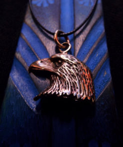 Eagle Pendant Bronze Handmade Necklace Bird Freedom Jewelry