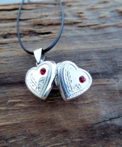 Heart Pendant Locket Silver Sterling 925 Handmade Filigree Floral Valentine's Day Love Antique Vintage 2