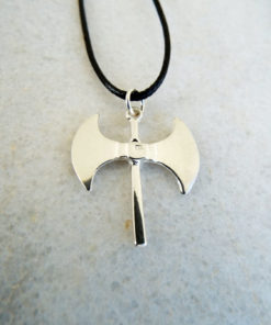 Labrys Pendant Silver Double Axe Necklace Symbol Sterling Handmade Ancient Greek 925 Jewelry