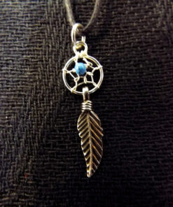 Pendant Dreamcatcher Sterling Silver Handmade Necklace 925 Turquoise Gemstone Indian Native American 1