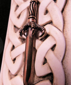 Sword Dragon Pendant Claw Bronze Magic Dark Gothic Battle Strength