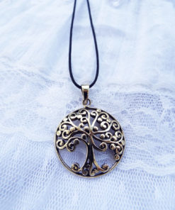 Tree of Life Celtic Pendant Protection Gustav Klimt Tree Handmade Necklace Gothic Dark Jewelry Symbol Bronze