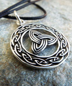 Triquetra Pendant Silver Handmade Necklace Sterling 925 Celtic Symbol Gothic Dark Jewelry