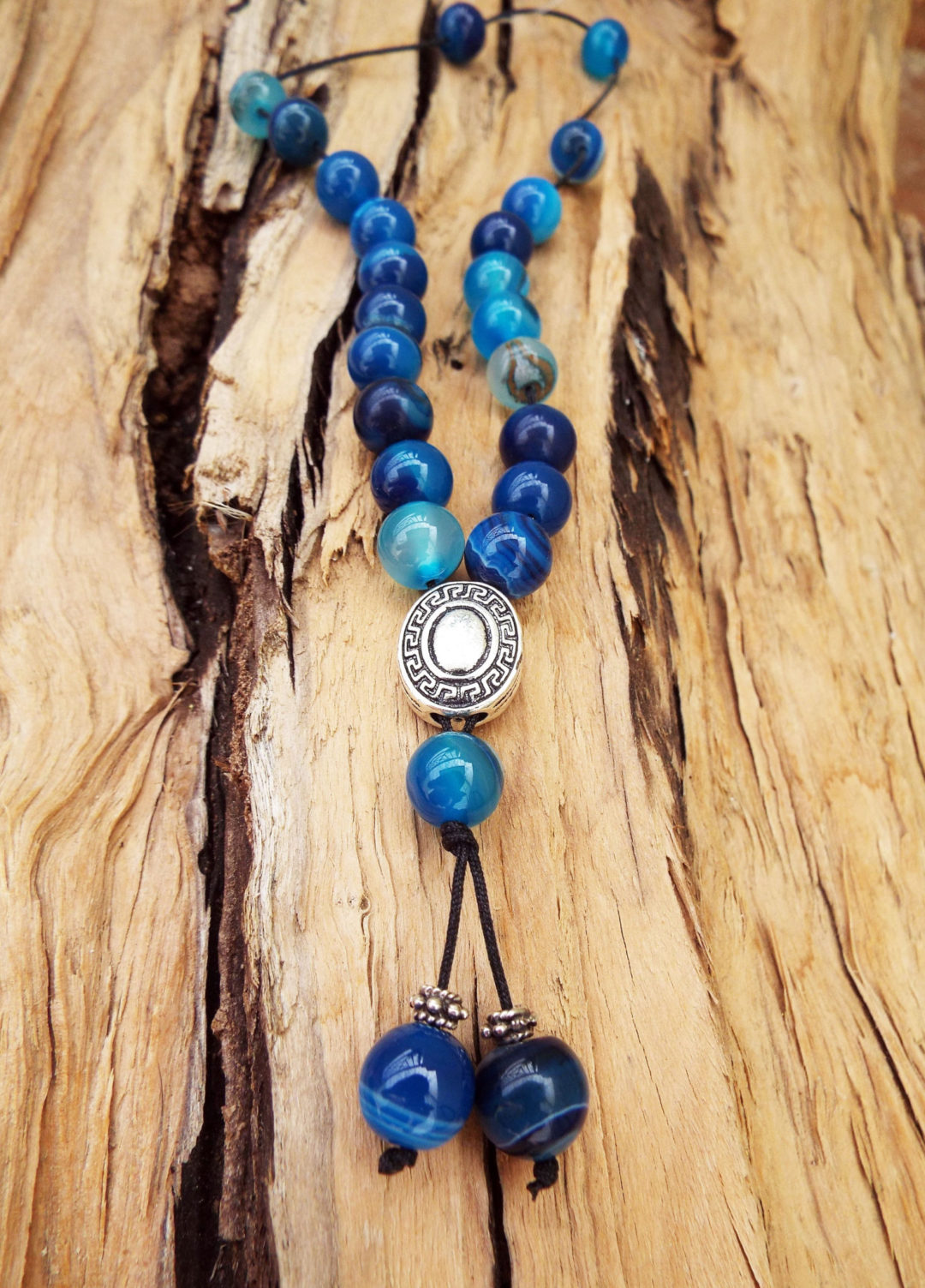 Komboloi Worry Beads Blue Agate