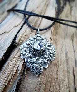 Yin Yang Pendant Silver Handmade Sterling 925 Necklace Chinese Asian Symbol Jewelry Good and Evil