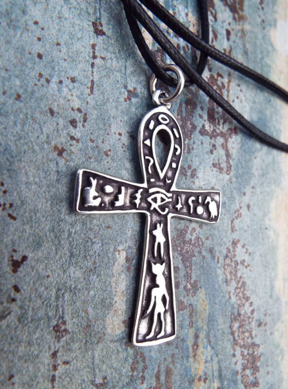 Ankh Pendant Cross Egyptian Silver Handmade Necklace Sterling 925 ...