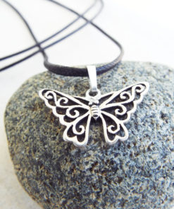 Sterling Silver Pendant Butterfly Handmade 925 Necklace Wings 1