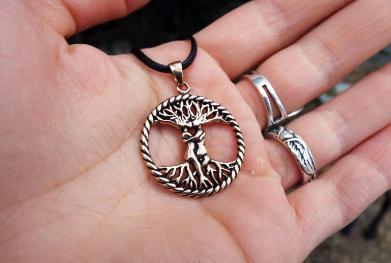 Tree of Life Love Pendant Handmade Celtic Copper Necklace Jewelry Valentine