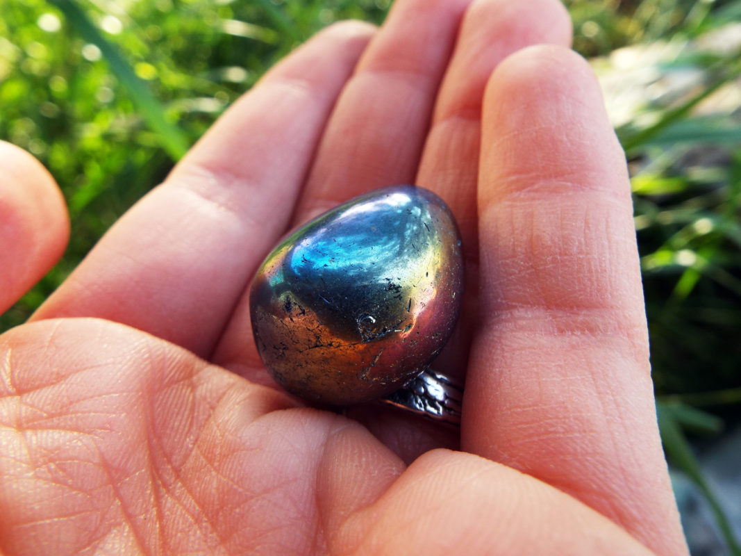 Rainbow Hematite Gemstone Tumble Stone Healing